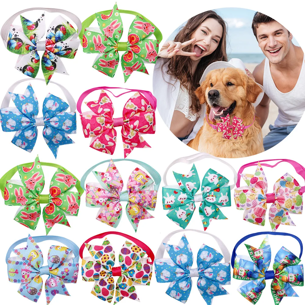 50 шт. кошка бабочки для домашних собак Галстук Бабочка Пасхальное животных