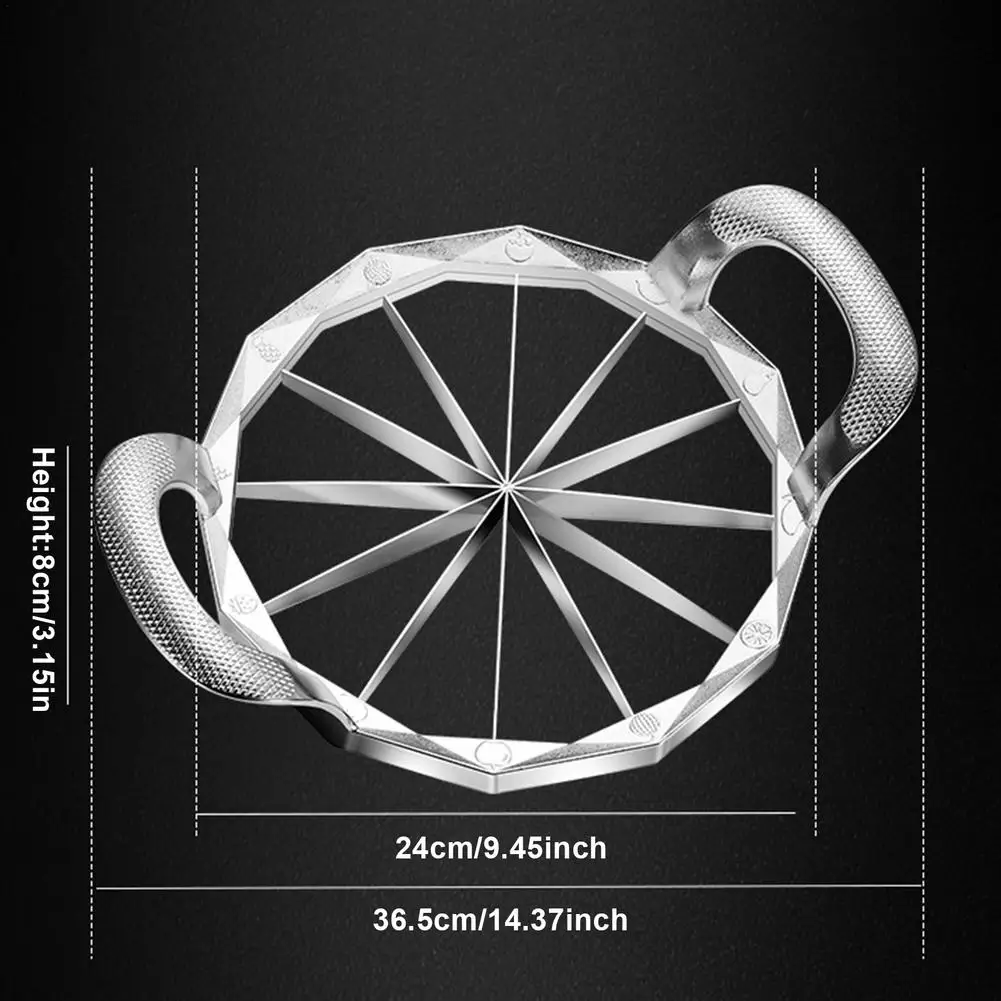 

Stainless Steel Watermelon Cutter Artifact Cantaloupe Slicer With Nonslip Handle Perfect For Christmas Parties To Make Fruit