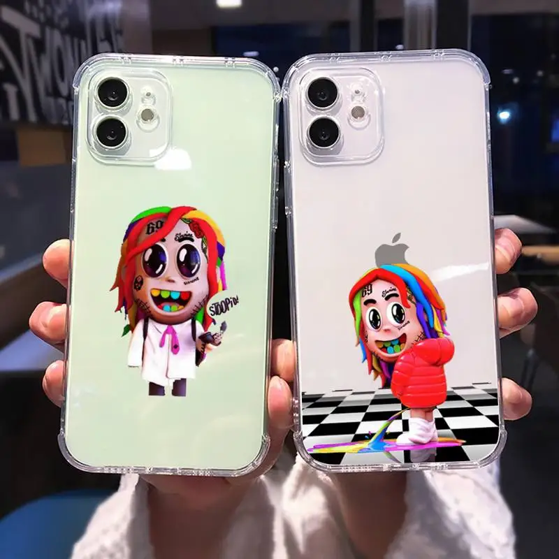

Tekashi 6ix9ine SixNine 69 Phone Case Transparent for iPhone Samsung A S 11 12 6 7 8 9 30 Pro X Max XR Plus lite mobile bags