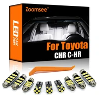zoomsee 10pcs canbus for toyota chr c hr 2016 2020 vehicle led bulb indoor interior dome map reading trunk light car accessories