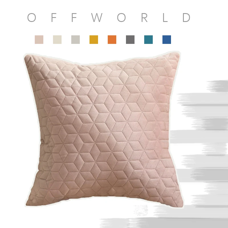 

Nordic Velvet Pillowcase 45x45cm Sofa Pillow Case Cushion Embroidered Living Room Pillowcases Car Cafe Quilting Cushion Covers