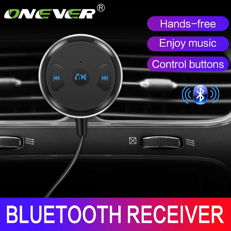 Onever беспроводной 3,5 мм приемник Bluetooth автомобильный комплект свободные руки AUX A2DP набор для трансляции Поддержка Siri для динамика наушников автомобиля стерео