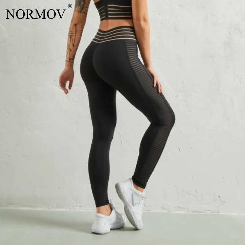 

Женские леггинсы для фитнеса NORMOV, с высокой талией и эффектом пуш-ап