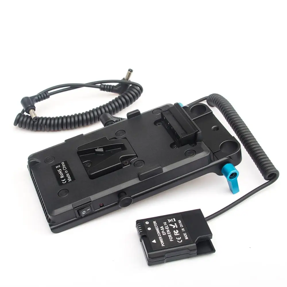 WY-VG1 Power Supply System V Mount Battery Plate Adapter with EN-EL14 Cable for Broadcast SLR HD camera | Электроника