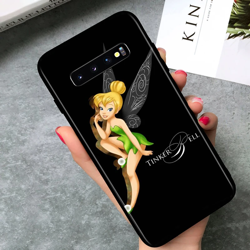 Чехол для телефона Disney Tinker Bell Samsung Galaxy S21 S22 S20 FE Ultra Lite S10 5G S10E S9 S8 Plus черный