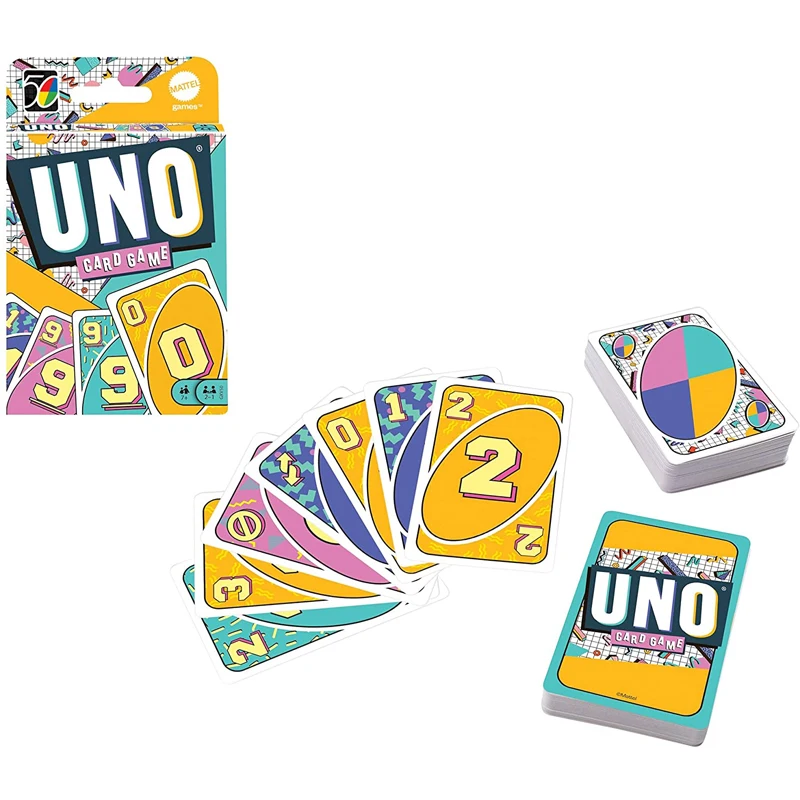 Mattel Games UNO легендарная серия карточных игр 50 годовщин десятилетняя винтажная