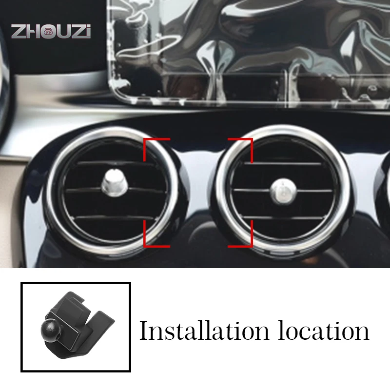 Автомобильная беспроводная зарядка и держатель для мобильного телефона с креплением GPS на Mercedes Benz C Class GLC W205 W253 X253 аксессуары.