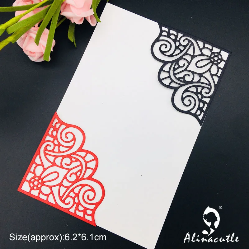 Металлическая высекальная высечка Винтажный кружевной уголок для скрапбукинга