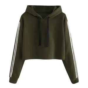 Женская толстовка со шнуровкой, однотонная толстовка с длинными рукавами и капюшоном, свободная Осенняя Толстовка