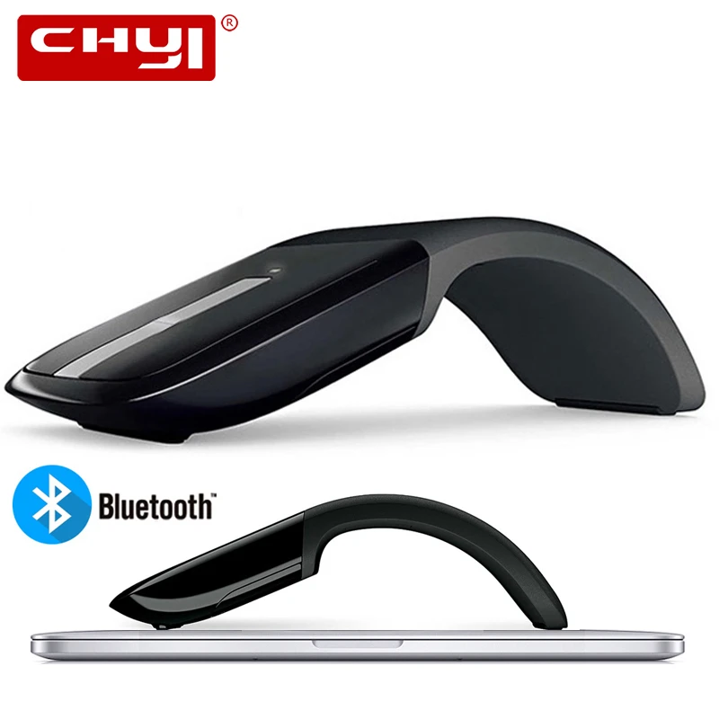 

CHYI Wireless Bluetooth Mouse Ultra Thin Arc Touch Mice 1200 DPI Optical Folding Computer BT 3.0 Mouse For Microsoft PC Laptop