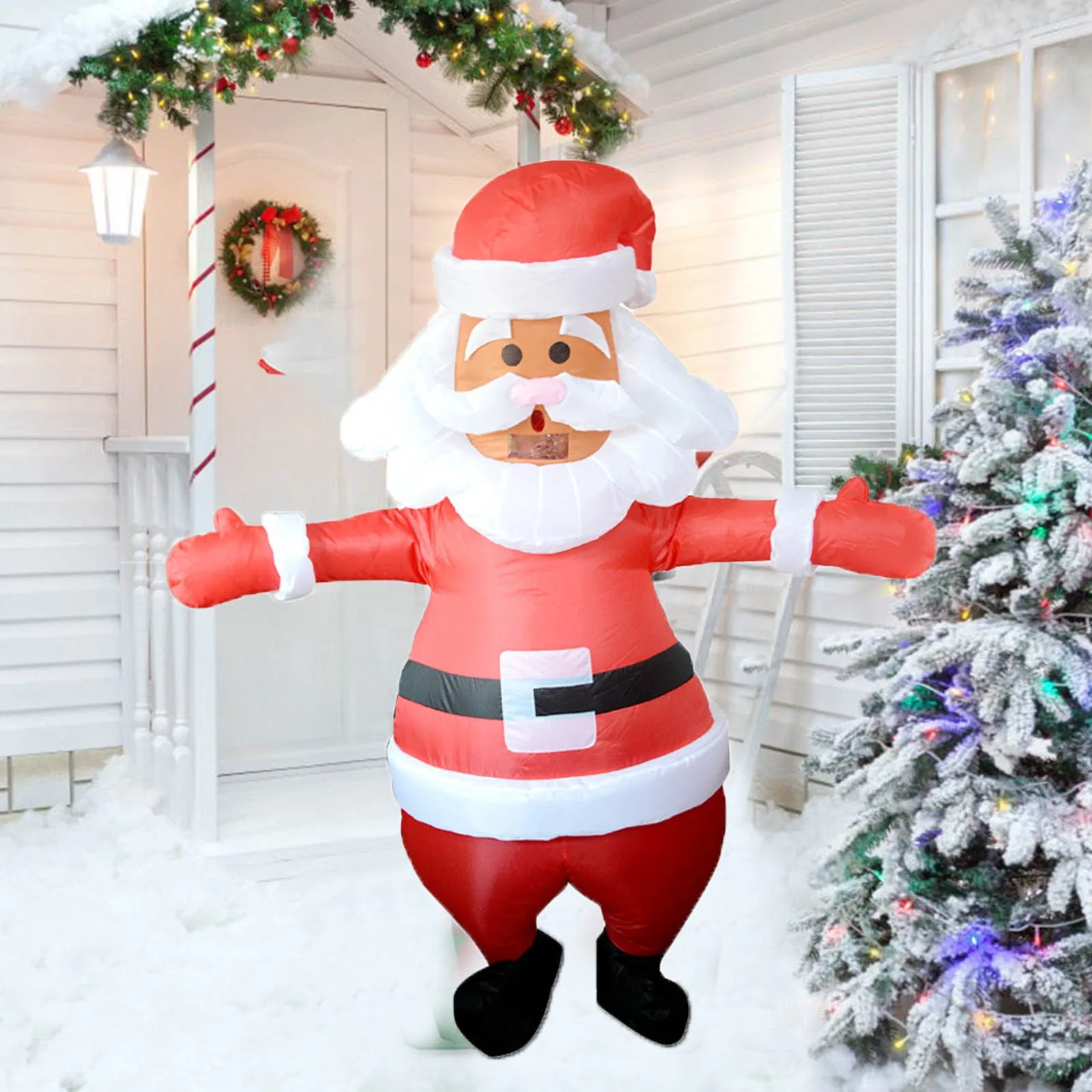 

150cm Inflatables Xmas Santa Claus Blow Up Holiday Party Indoor Outdoor Home Garden Christmas Tree Decor Wedding Party Supplies