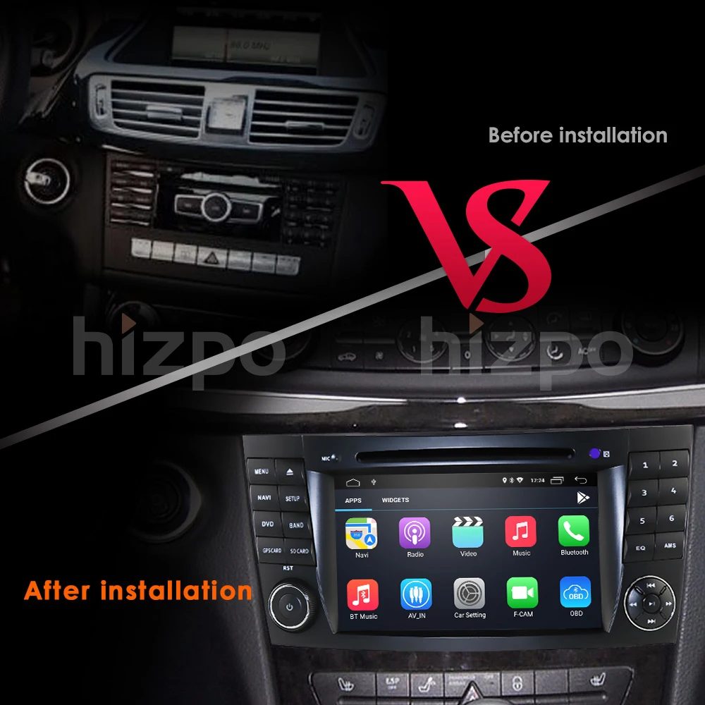 Android 9 0 7 &quotGPS Navi автомобильный DVD радио плеер стерео для Mercedes-Benz W211 G ClS Руль Bluetooth