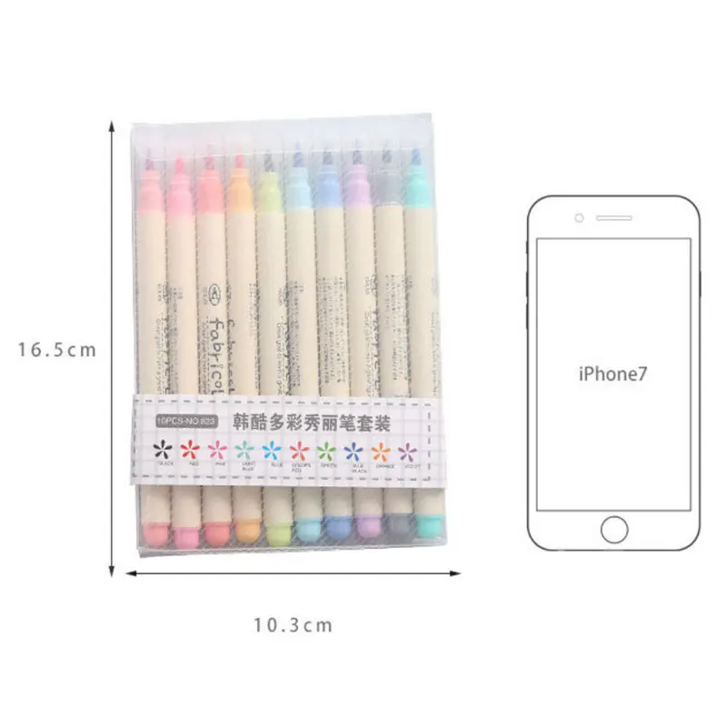 10 цветов Акварельная мягкая кисть маркер ручка художественные принадлежности