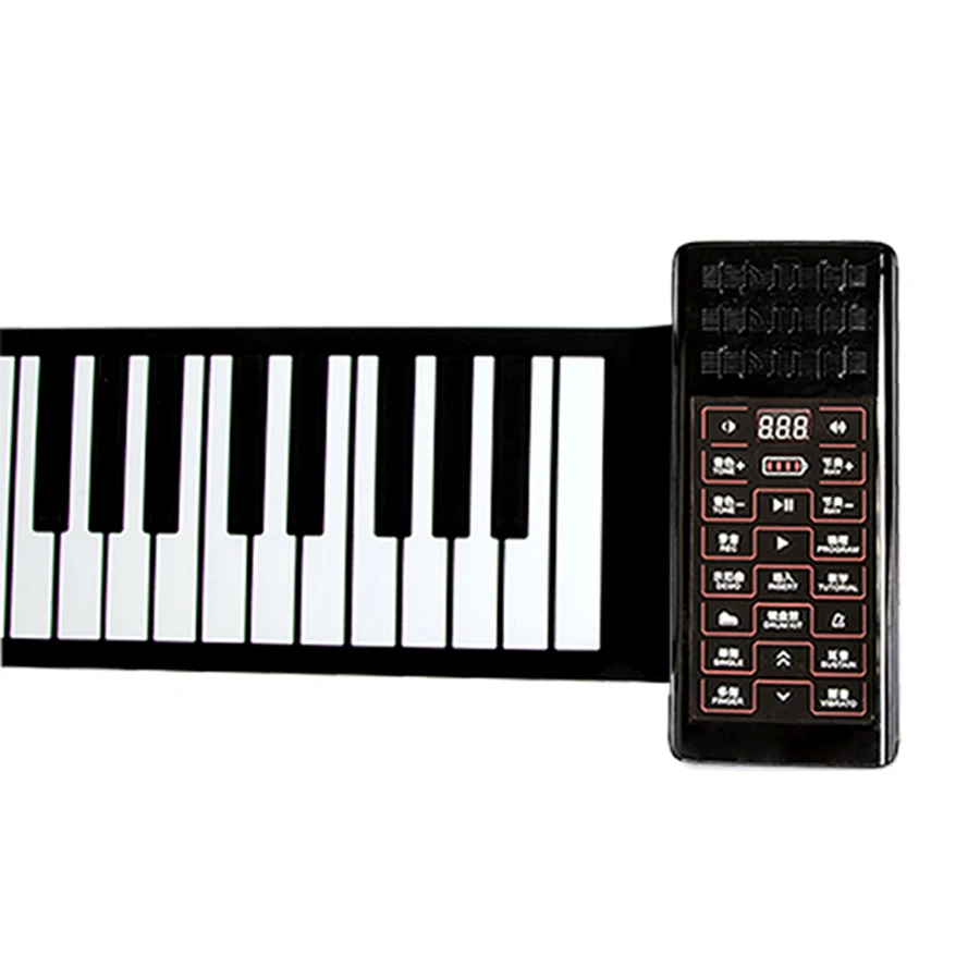 Soft Hand Rolled Piano 88 Keys Thickening Folding Portable Piano Electronic Keyboard Multifunctional Instrumente Entertainment