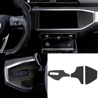 3pcsset stainless steel car accessory fit for audi q3 2019 2020 car dashboard decoration cover trim stickers car styling