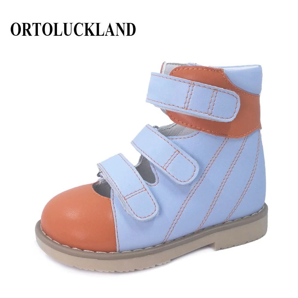 

Ortoluckland Children Closed Toe Sandals Boys Orthopedic Shoes For Kids Cute Girls Low Heel Footwear With Adujust Strap