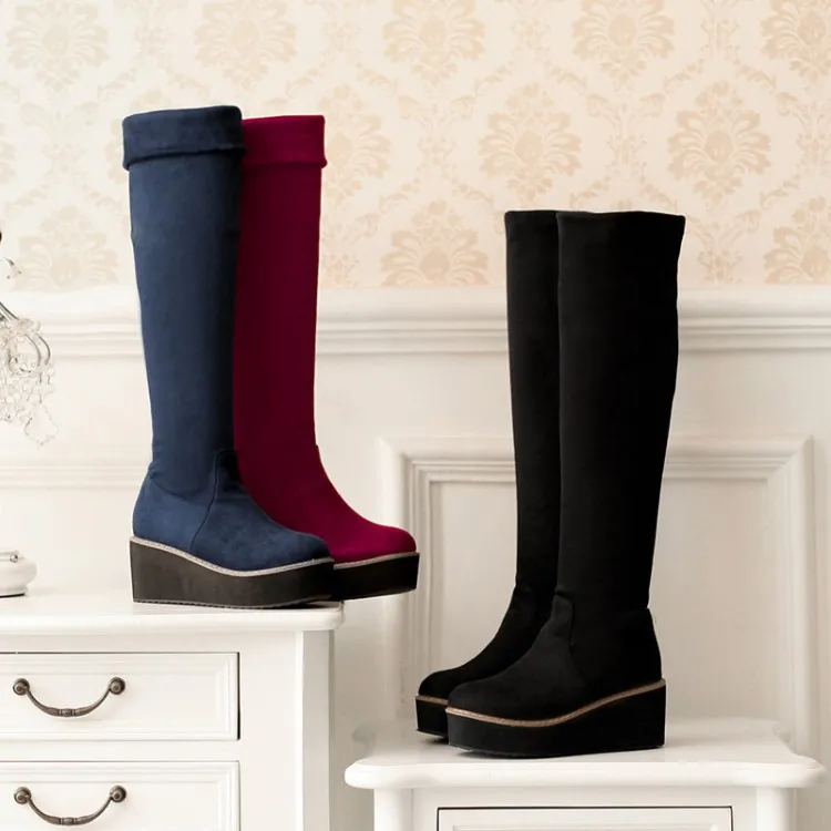 Ботфорты женские выше колена ботфорты с губчатым рукавом водонепроницаемые для