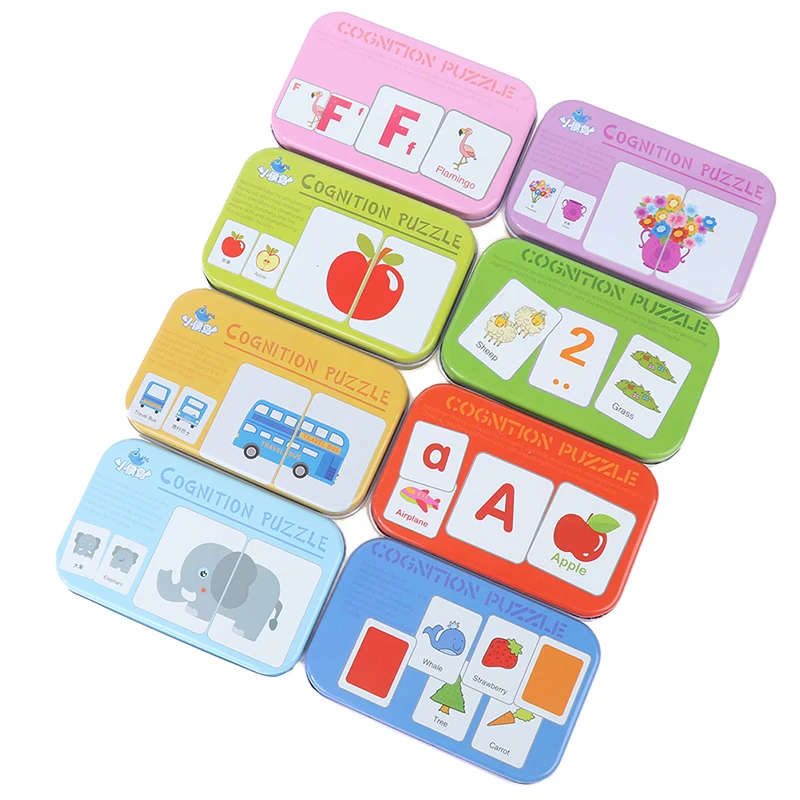 

Kids Montessori Puzzle Toy Animals Fruit Graph Match Card Game Early Educational 2022 New Year Gifts Book Sets In English
