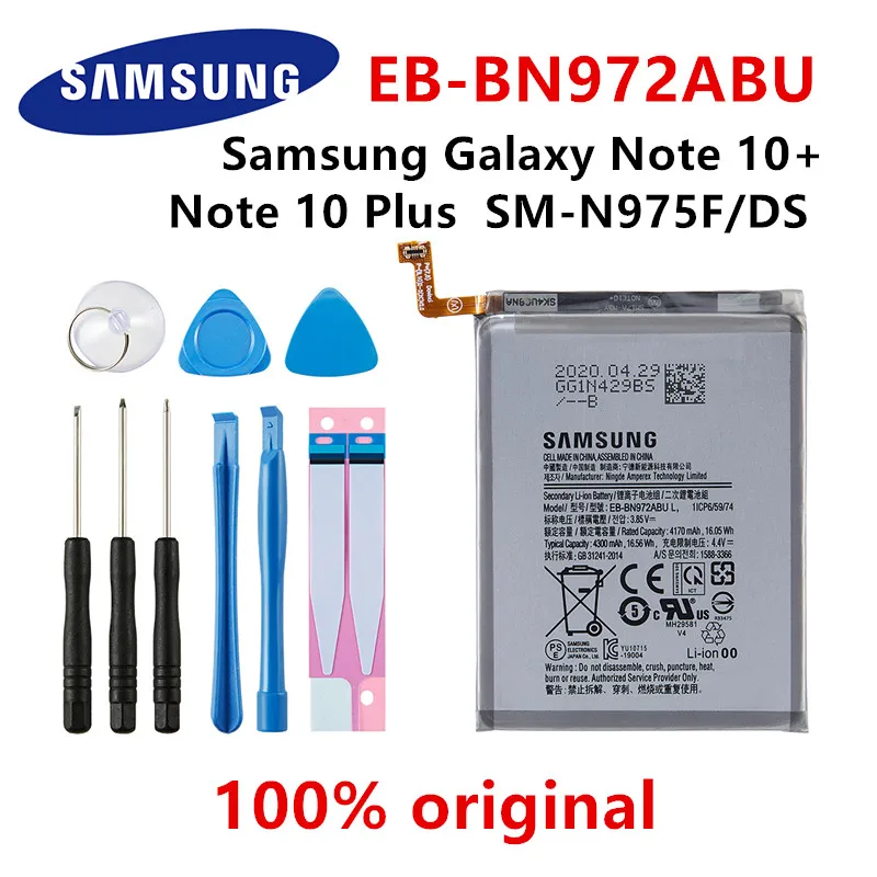 

SAMSUNG Orginal EB-BN972ABU 4300mAh Battery For Samsung Galaxy Note 10+ Note 10 Plus SM-N975F SM-N975DS phone Batteries+Tools