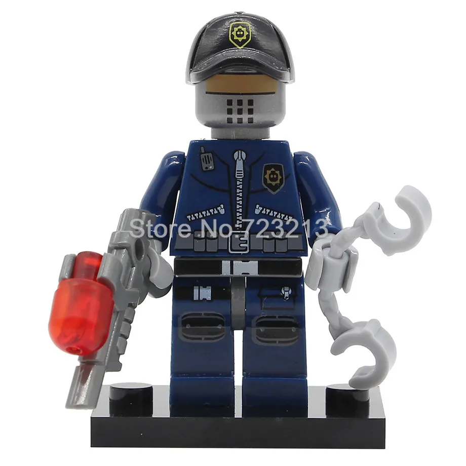 L015 Robo SWAT Одна забавный фильм 2 фигурка Эммет Мелодия Темпо диско Китти зебе Рекс Lucy Sharkira строительные блоки Модель Кирпичи Игрушка - Цвет: L015 Robo SWAT