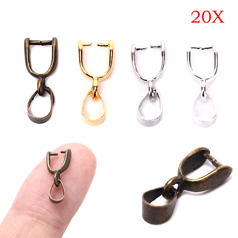 

20pcs/lot Buckle Pendants Clasps Hook Clips Bails Connectors Copper Charm Bail Beads Supplies For Jewelry Making DiY