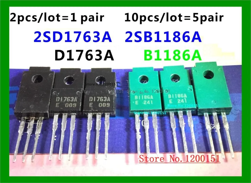 Силовая трубка 2SD1763A + 2SB1186A 1763A B1186A 1.5A 600V TO220F | Электронные компоненты и