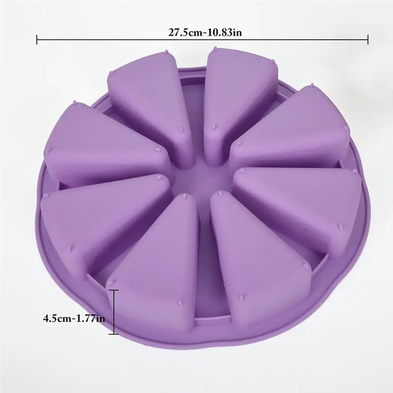 Silicone Mold Scone Pan Reusable DIY 8-Cavity Triangle Cake Non-Stick Candy Random Color Baking Mould Bakeware | Дом и сад
