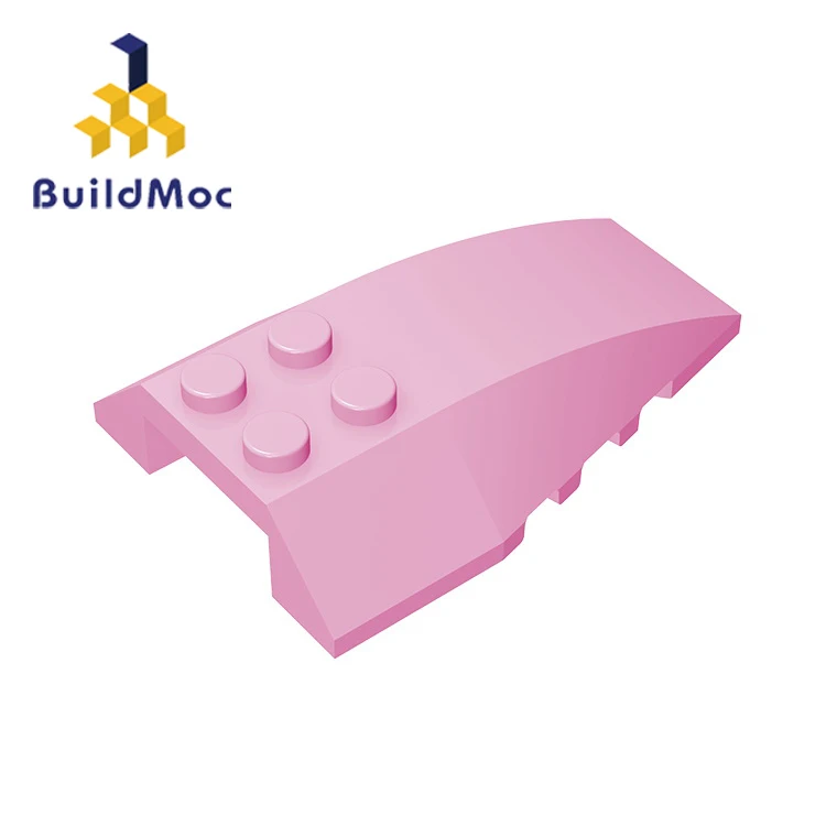 BuildMOC совместимые сборы частицы 43712 Клин 6x4 для строительных блоков детали сделай