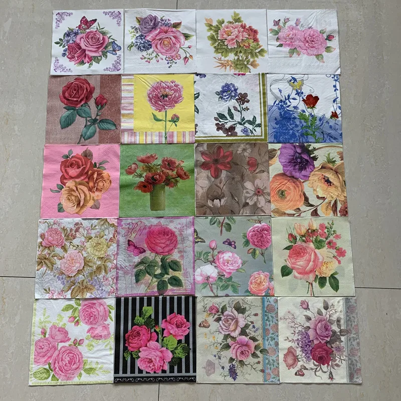 Декупаж Свадьба винтажная салфетка бумага элегантная ткань цветок розовый