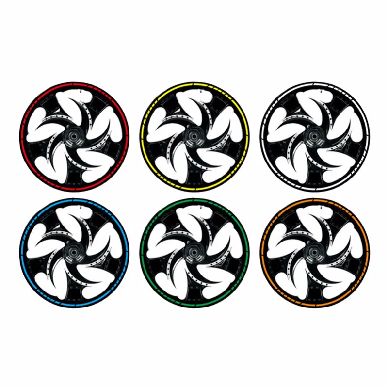 

New 16Pcs 18" Strips Motorcycle Car Wheel Tire Stickers Reflective Rim Tape High Quality Fashion Motorbike Auto Decals #281304