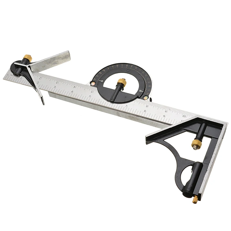 

12 inch Combination Tri- Square Ruler Stainless Steel Machinist Measuring Angle Ruler For Measurment Tool
