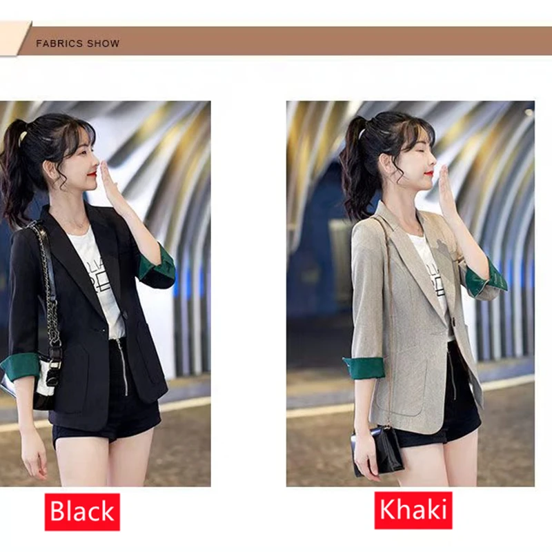 Пиджак женский весенний черный универсальный с карманами на одной пуговице