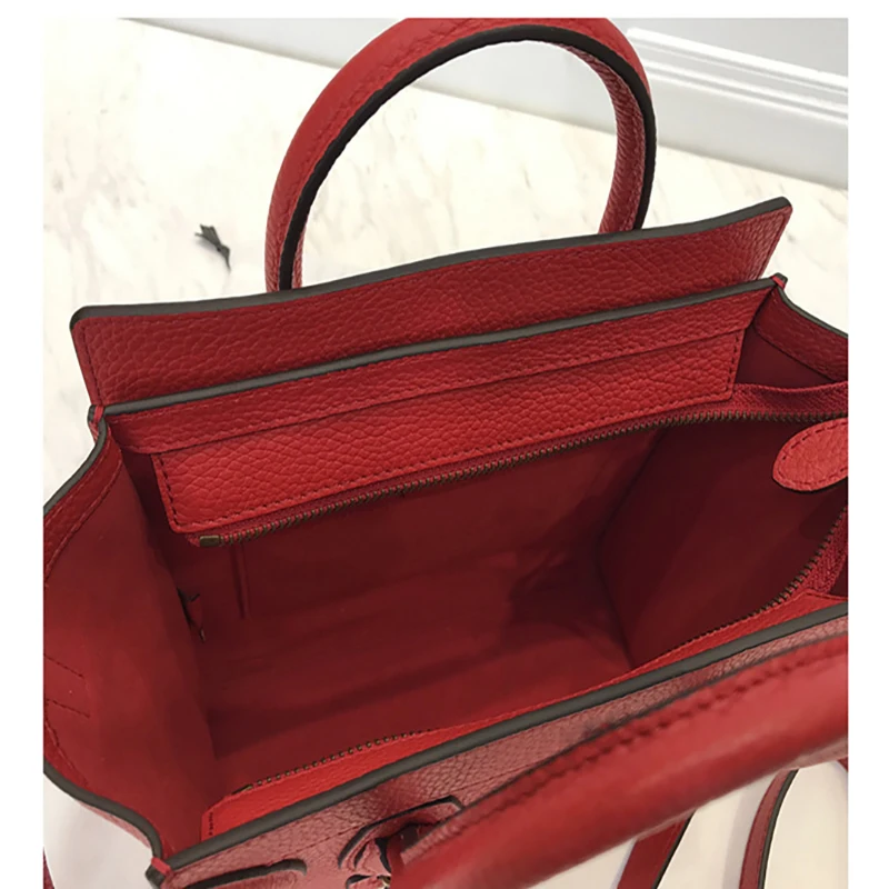 

2021 new classic luxury brand 100% cowhide female bag smiley face bag fashion one-shoulder messenger bag large-capacity handbag