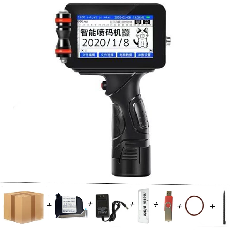 5 языков изображение 12 7 мм QR-код серийный номер фотопринтер ручной струйный
