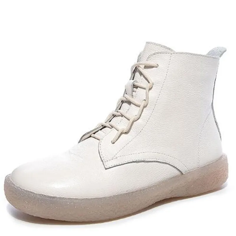 

Новинка 2022, ботинки из первого слоя воловьей кожи, повседневные кроссовки, женские ботинки для верховой езды, мягкая удобная одежда, теплая зимняя искусственная кожа