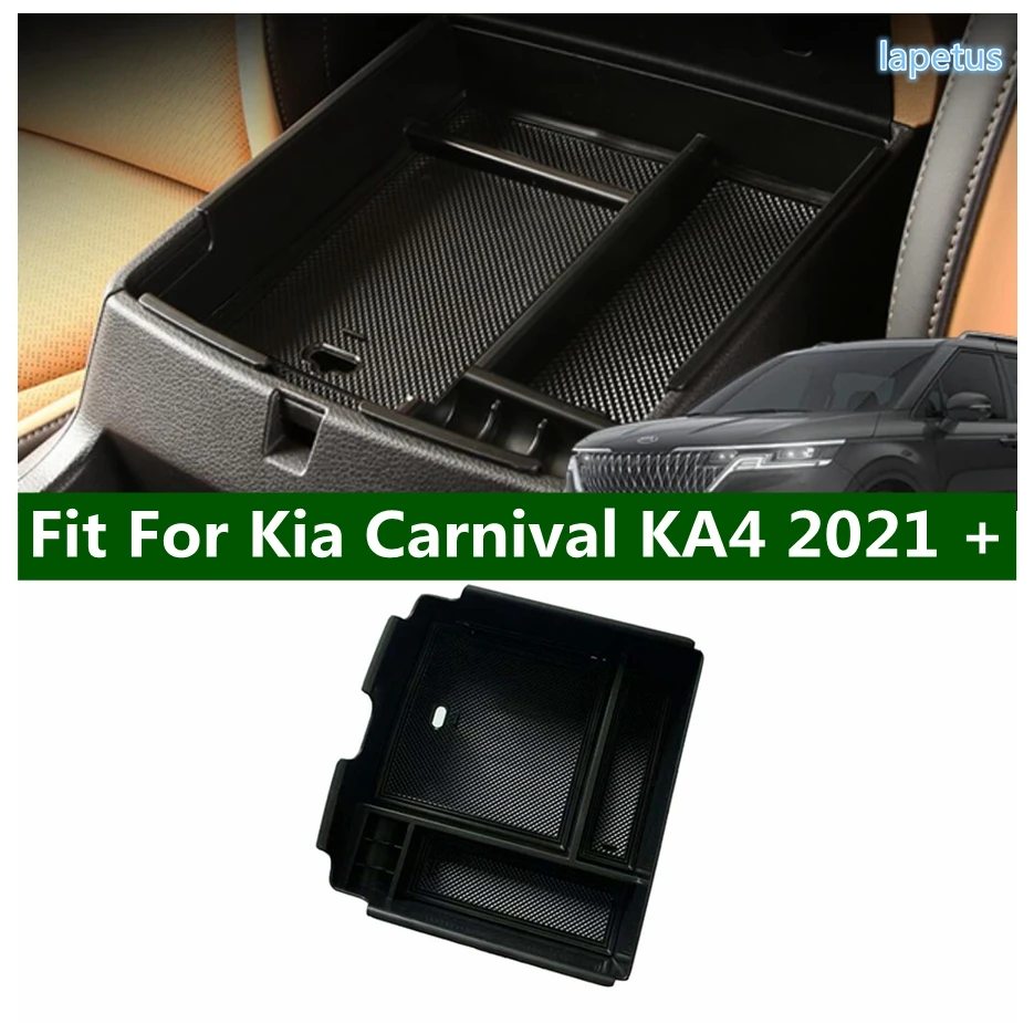 

Armrest Storage Box Center Console Compartment Glove Tray Organiser Case For Kia Carnival KA4 2021 2022 Plastic Car Accessories