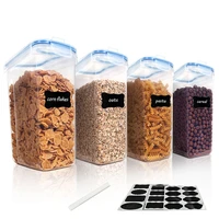 4pcs large capacity airtight food storage containers cereal containers flour container kitchen multigrain sealed storage jar new