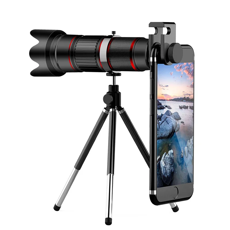 Универсальный зажим 8X 12X 18X 20X 36X зум сотовый телефон телескоп объектив Внешний для