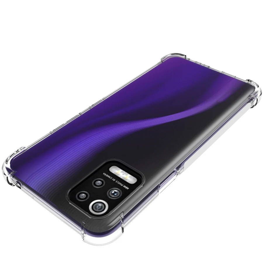Прозрачный усиленный чехол из ТПУ с углами для LG K52 амортизирующий и устойчивый к