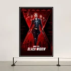 Постер из фильма черная вдова с супергероями Марвел, холст с рисунком и принтом диснеевских фильмов, Настенная картина для девушки, гостиной, домашний декор