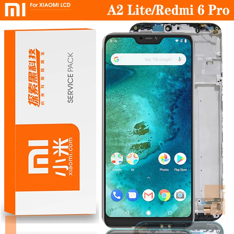 Оригинальный дисплей 5 84 ''для Xiaomi Mi A2 Lite ЖК Redmi 6 Pro сенсорный экран дигитайзер в