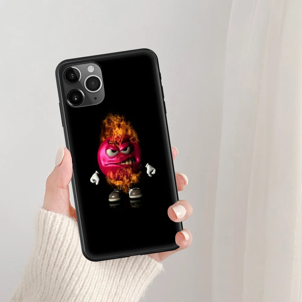

Cute Cartoon Chocolate Beans Phone Case For IPhone 5 5S SE 5C 6 6S 7 8 Plus X XS XR 11 12 Mini Pro Max 2020 black Cover Trend