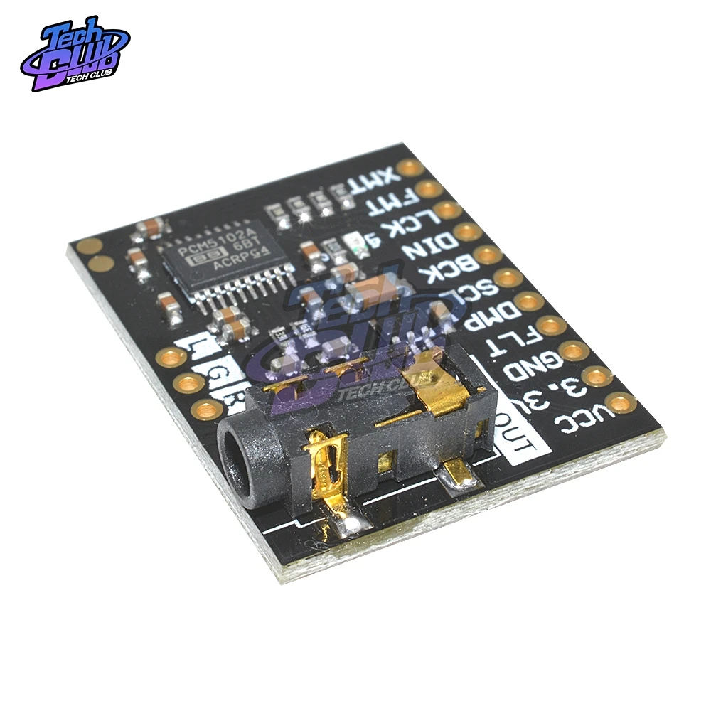 PCM5102A DAC Sound Card Board pHAT 3.5mm Stereo Jack 24 Bits Digital Audio Module for Raspberry Pi Beyond ES9023 | Инструменты