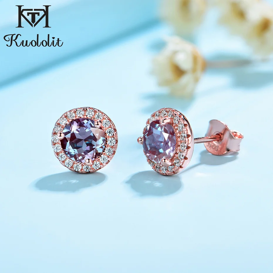 

Серьги-гвоздики женские из серебра 585 пробы, с Александритом, 925 пробы