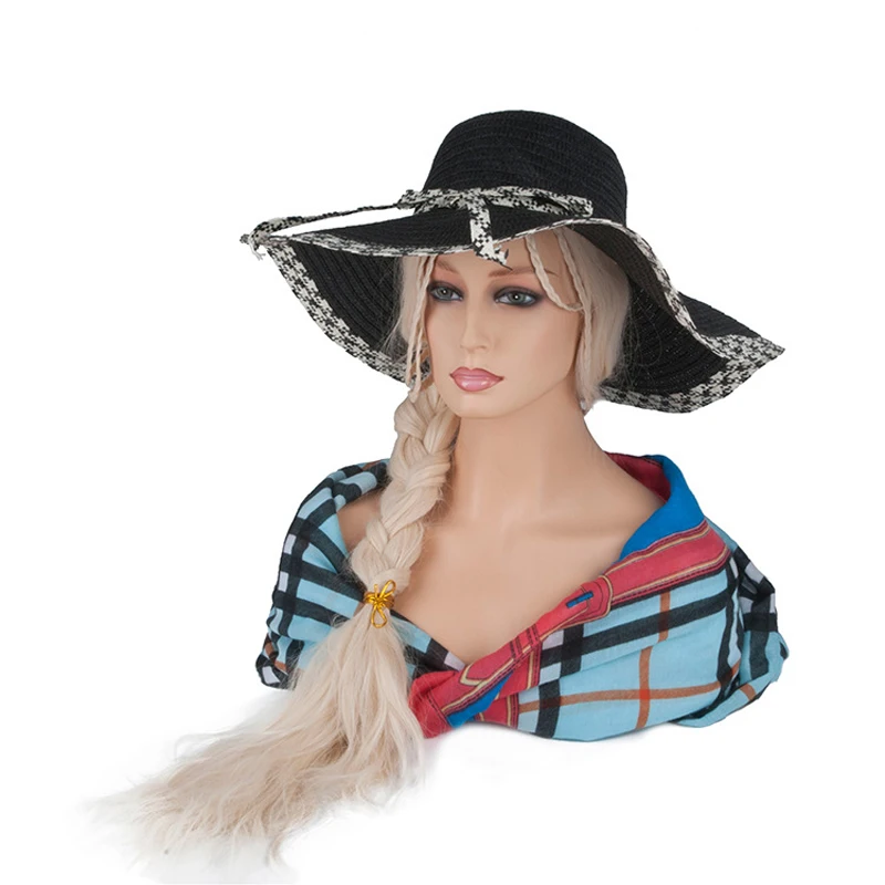 Реалистичный женский манекен из ПВХ головной убор парик очки Алмазное ожерелье