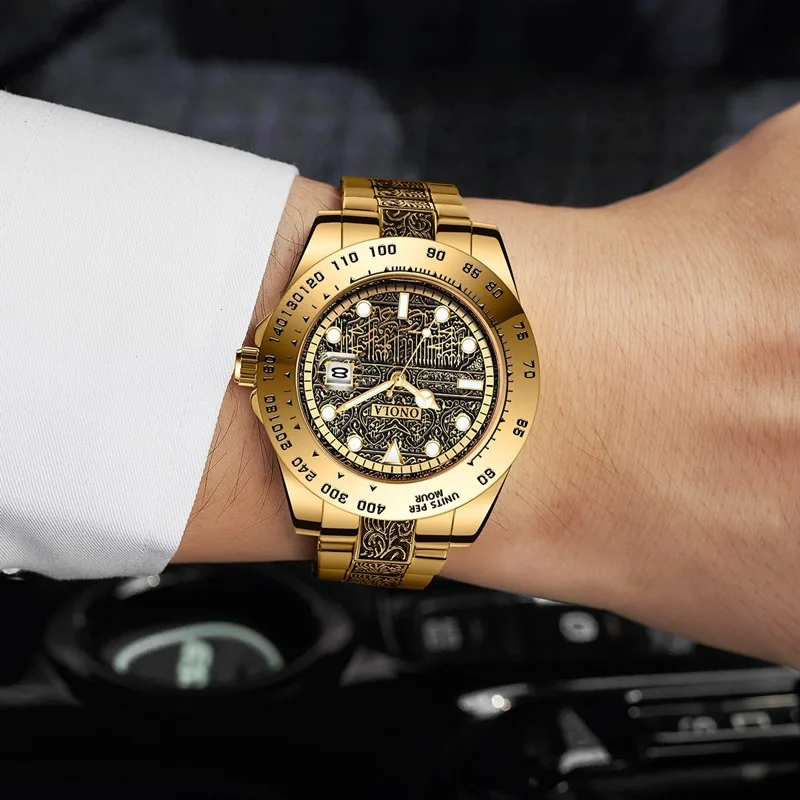 

ONOLA Mens Watches Top Brand Luxury Stainless Steel Fashion Business Quartz Wristwatches Waterproof Clock Relogio Masculino