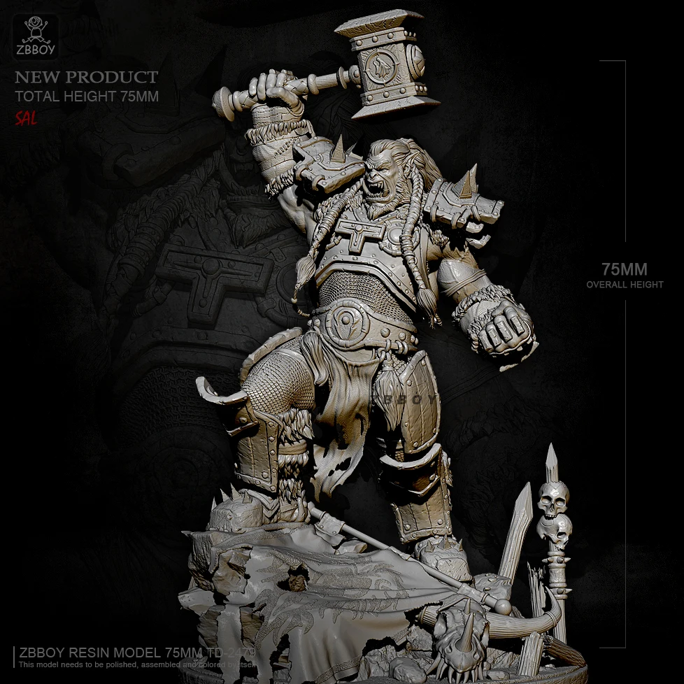 

75mm Resin model kits figure colorless and self-assembled TD-2479