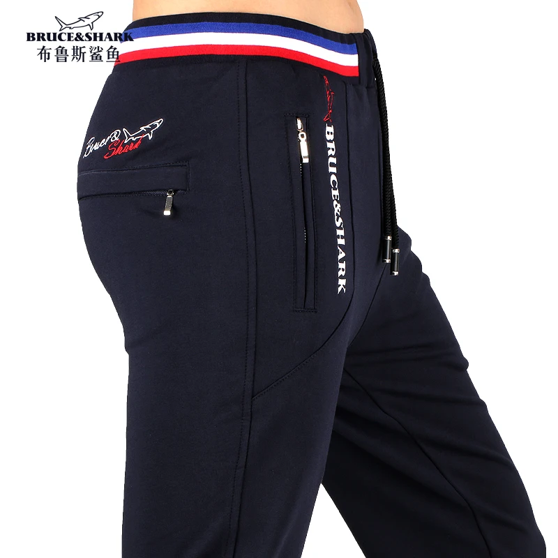 

Shark Brand Men Sport pants All Season Wear Fashion Casual Training Running Jym embroidery Cotton Men's Trousers Size M to 3XL