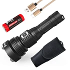 Супермощный фонарь WUBEN, перезаряжаемый через USB, Cree XHP70, 3200 люменов, 26650, с аккумулятором 454 м, светильник 102