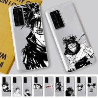 toplbpcs choso jujutsu kaisen anime phone case for huawei p 20 30 40 pro lite psmart2019 honor 8 10 20 y5 6 2019 nova3e